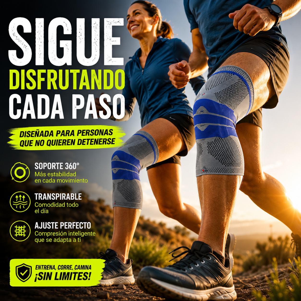 Rodillera deportiva soporte gel